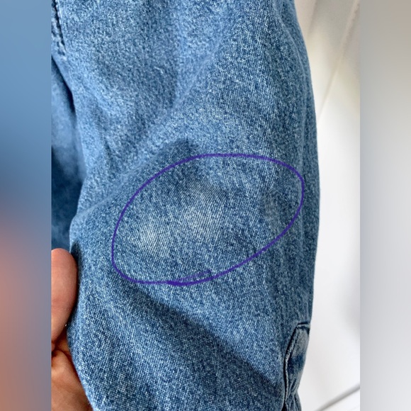 VINTAGE 90’s HERRINGBONE NATURALS MENS LINED DENIM/JEAN SHIRT/JACKET, L - Picture 7 of 15